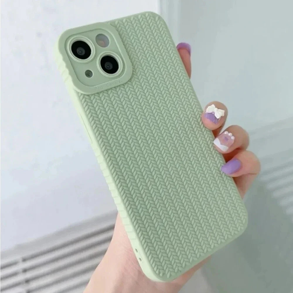 ⚠️Clearance iPhone 14/Pro/Pro Max Green Textured Phone Case